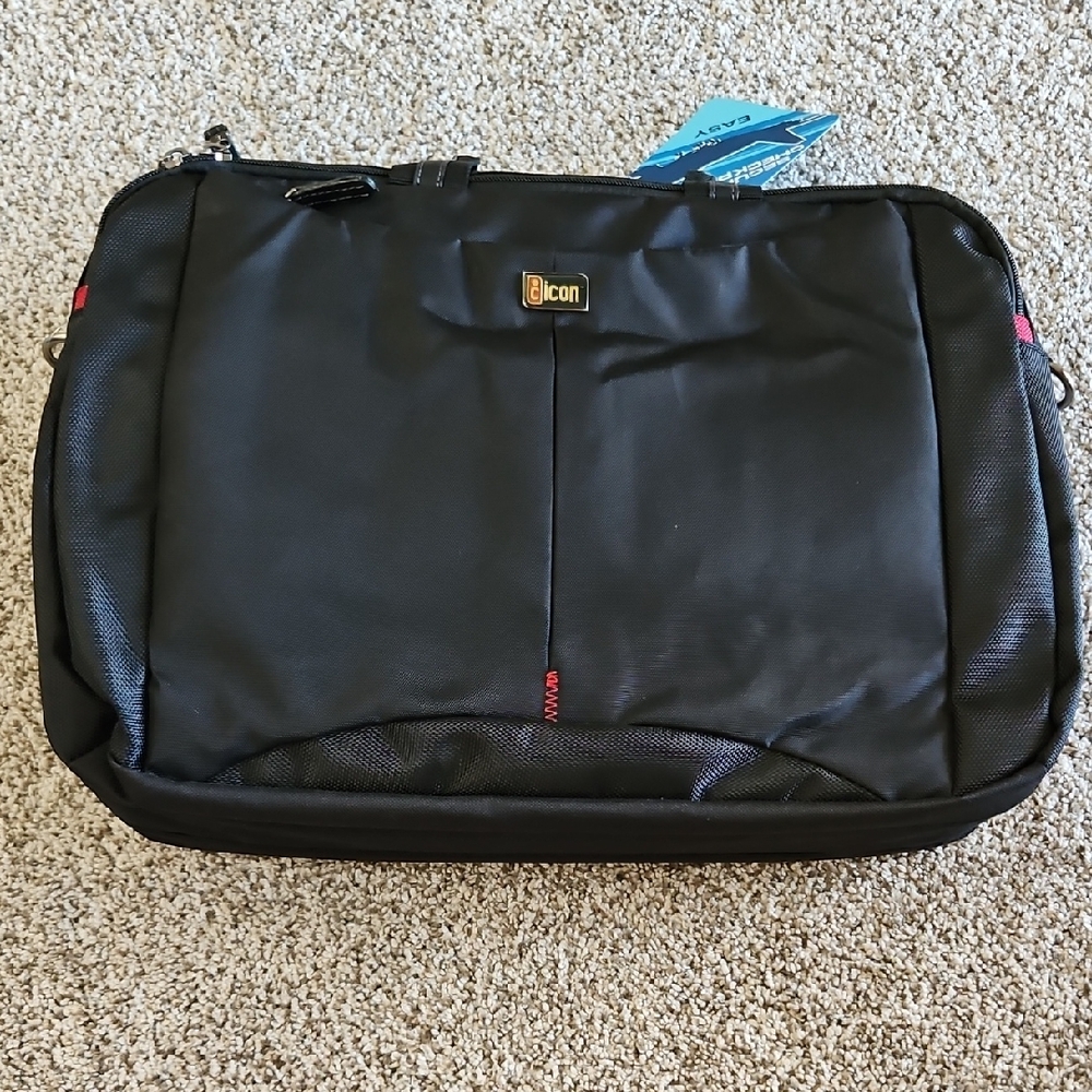 ICON Black Laptop Bag for Men